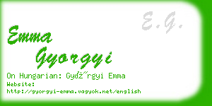 emma gyorgyi business card